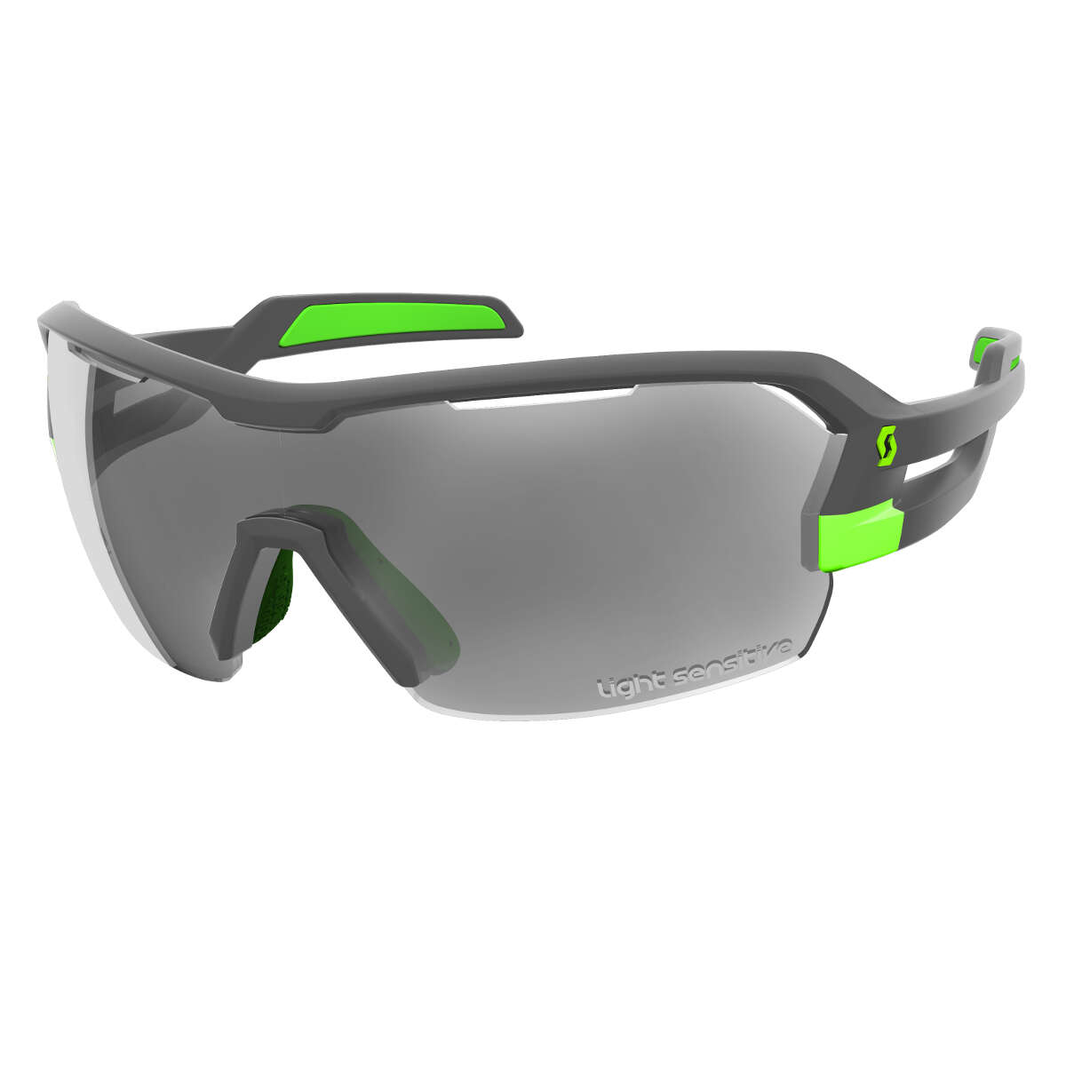 Scott Sport Glasses Spur LS Matte Grey/Green - Light Sensitive