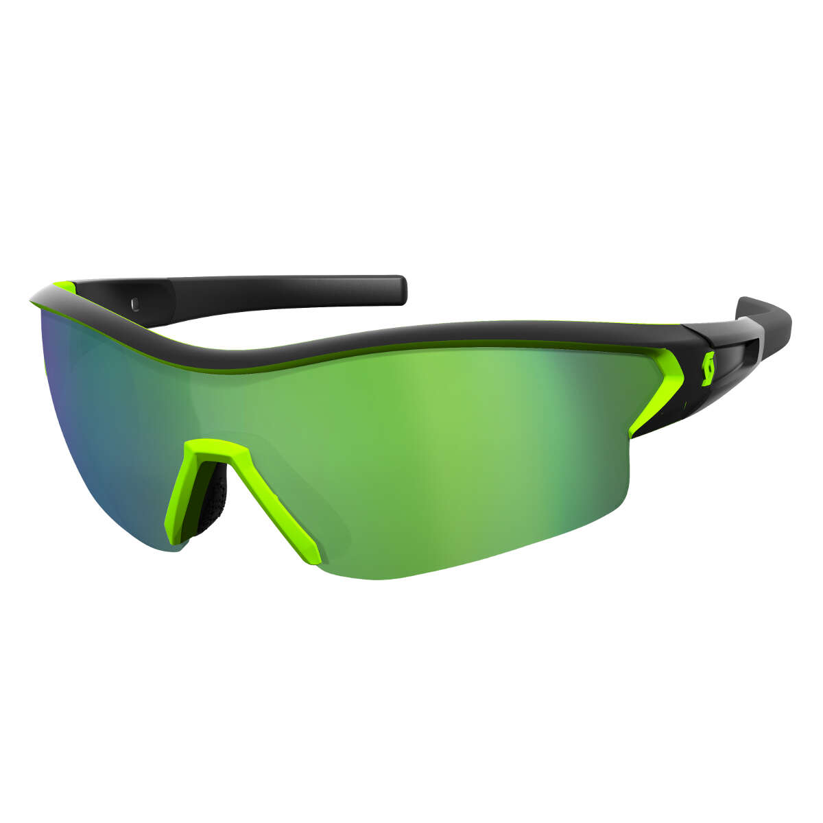 Scott Sport Glasses Leap Matte Black/Neon Green - Green Chrome