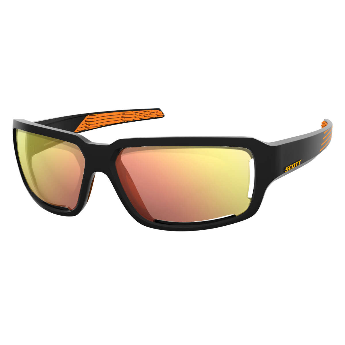 Scott Sport Glasses Obsess ACS Black/Orange - Red Chrome Amplifier