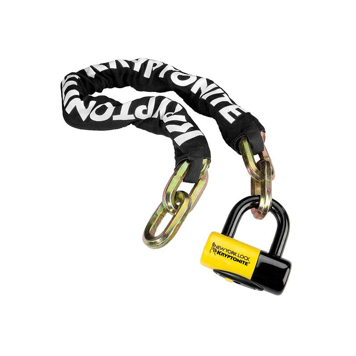 Kryptonite Chain Lock New York Fahgettaboudit 1410 Chain & Disc Lock Steel - Black/Yellow, 100 cm