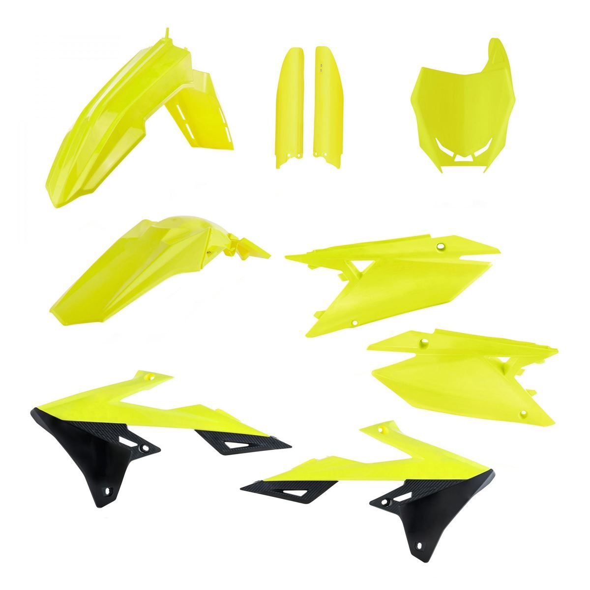 Acerbis Kit Plastiche completo Full-Kit Suzuki RMZ 250/450, Flo Giallo/Nero