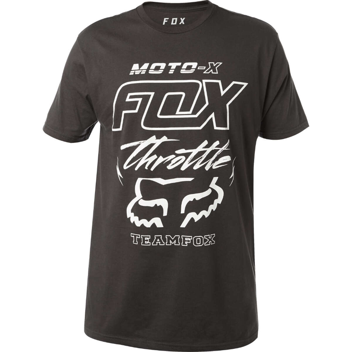 Fox T-Shirt Throttled Premium Vintage Schwarz