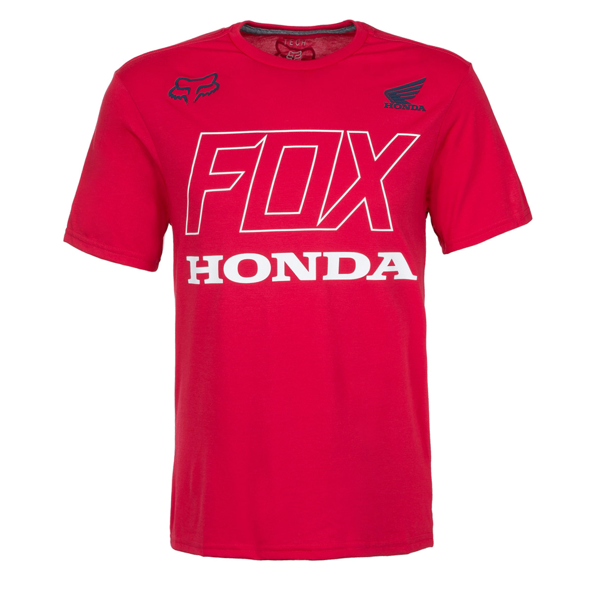 Fox Tech T-Shirt Honda Dunkelrot