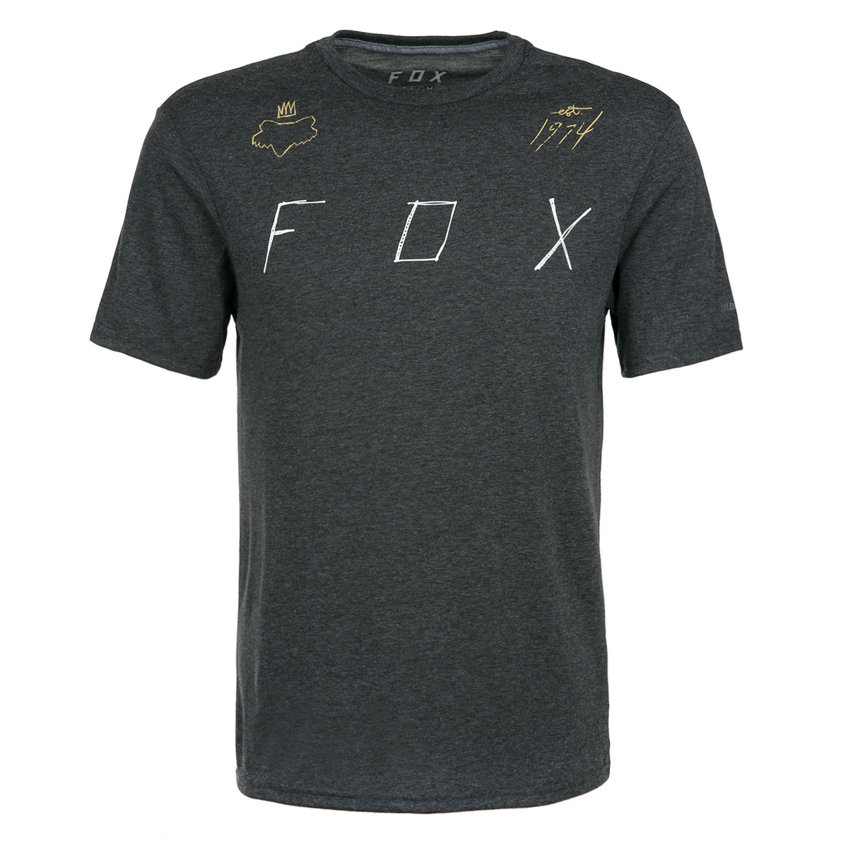 Fox T-Shirt Tech Melted Steal Heather Black