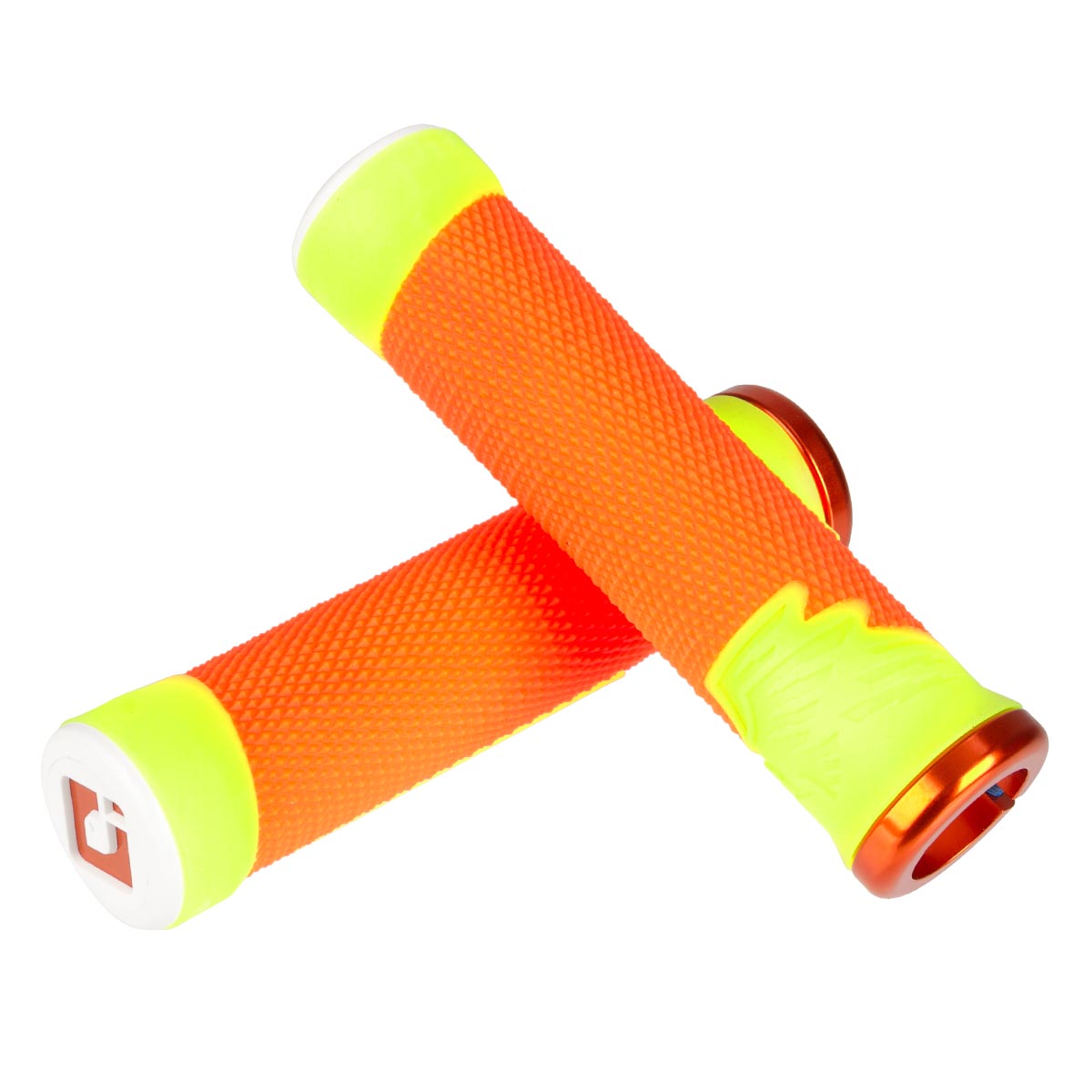 ODI Grips VTT AG-2 Lock-On Neon Orange/Neon Yellow - 135 mm