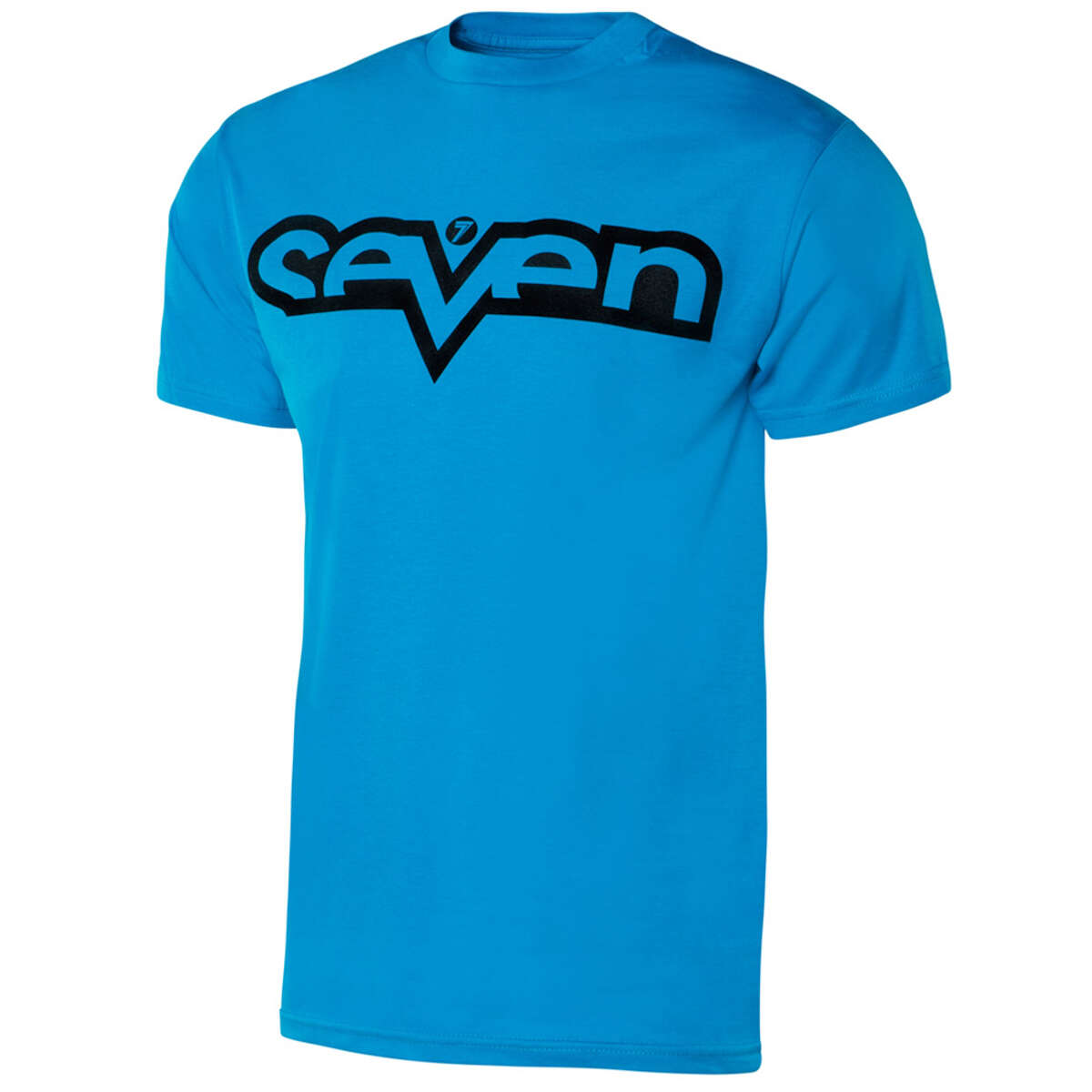Seven MX T-Shirt Brand Cyan/Schwarz