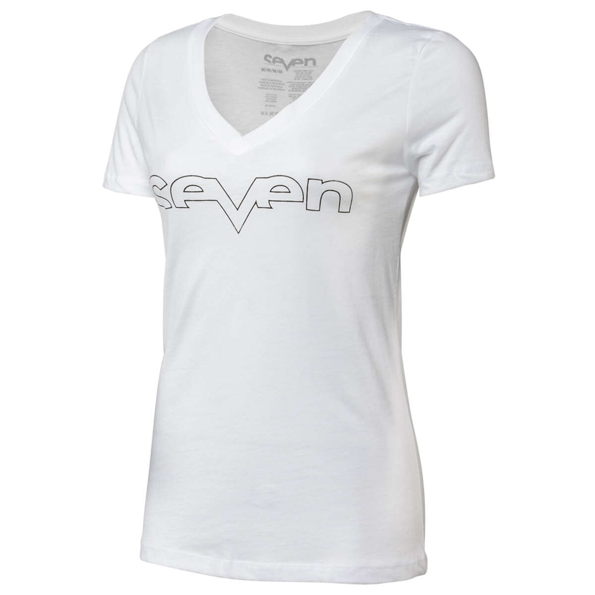 Seven MX Femme T-Shirt Brand Foil Blanc