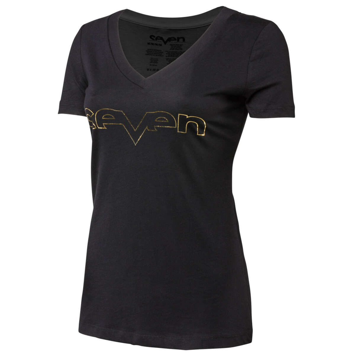 Seven MX Girls T-Shirt Brand Foil Black
