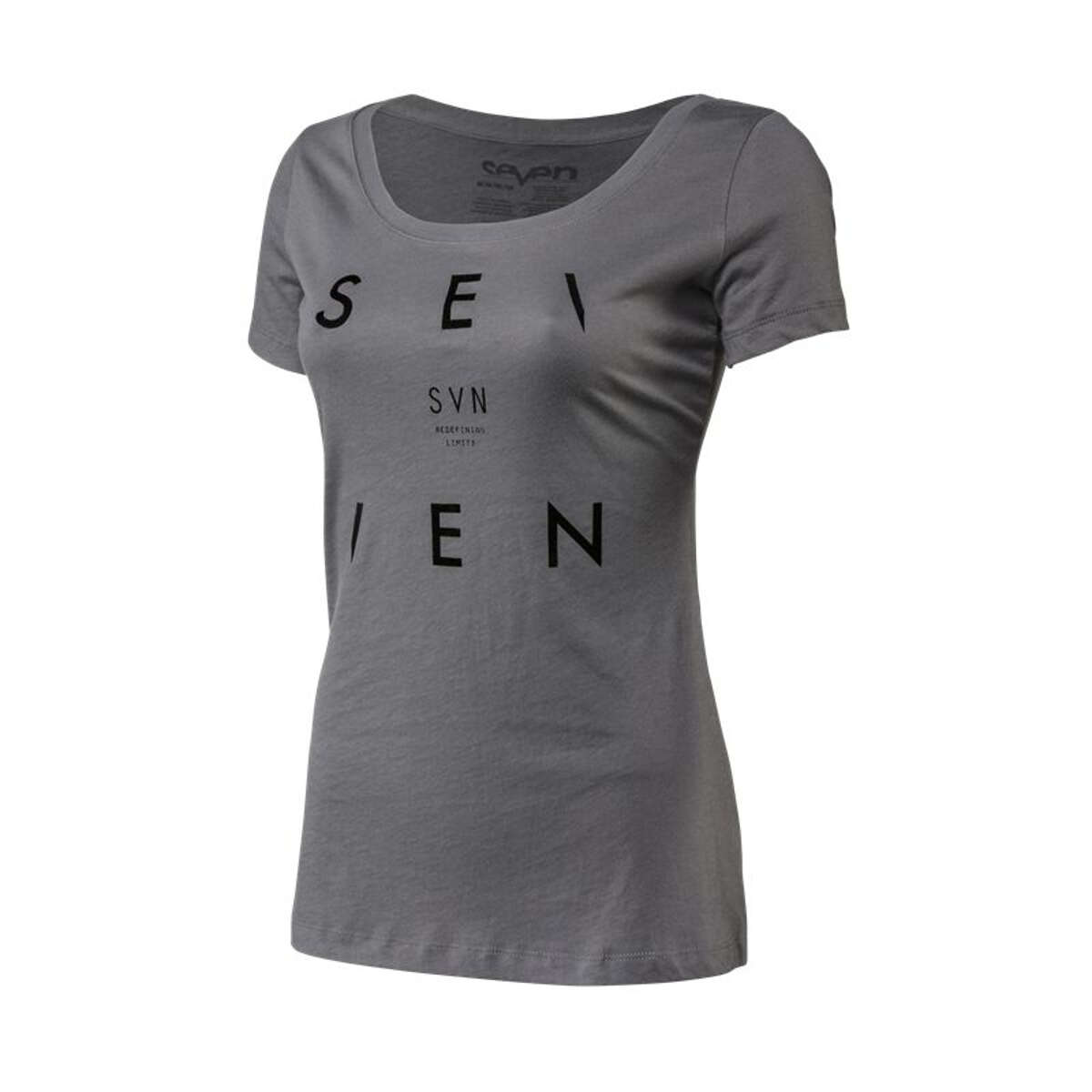 Seven MX Donna T-Shirt Crossover Grigio Scuro