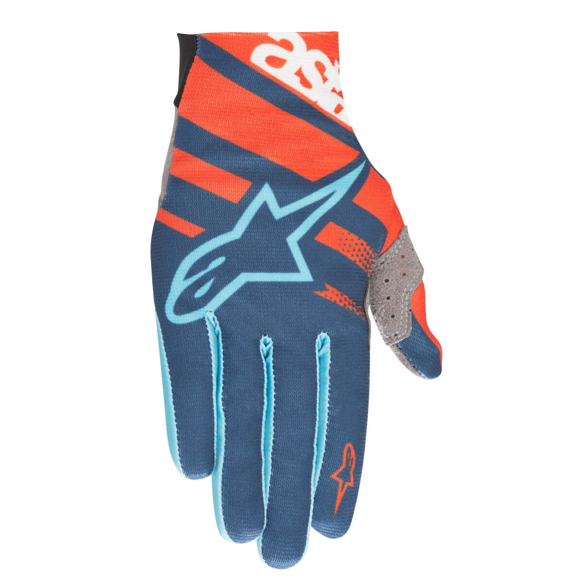 Alpinestars Bike-Handschuhe Racer Energy Orange/Poseidon Blau