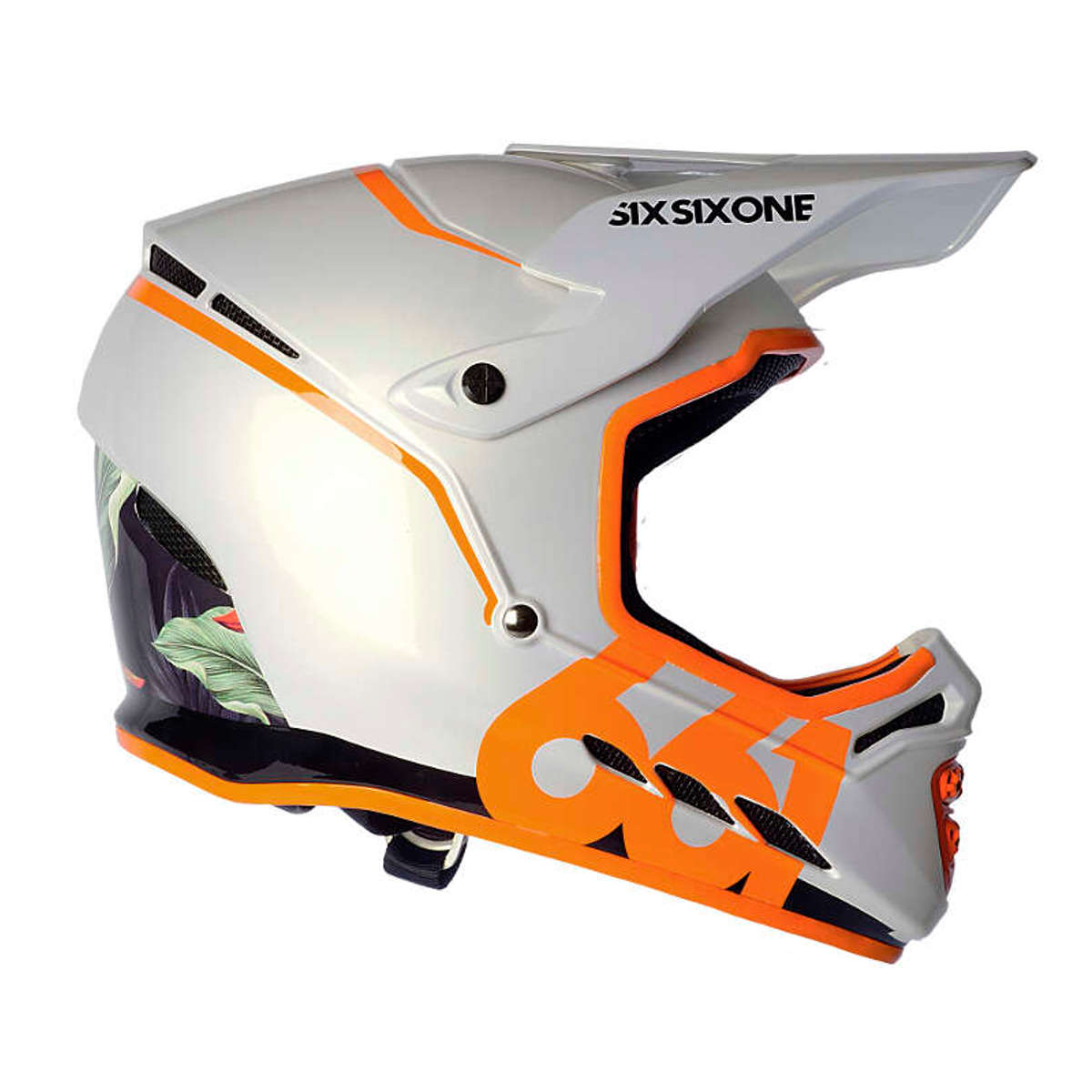 SixSixOne Casco MTB Downhill Reset Tropic Arancione
