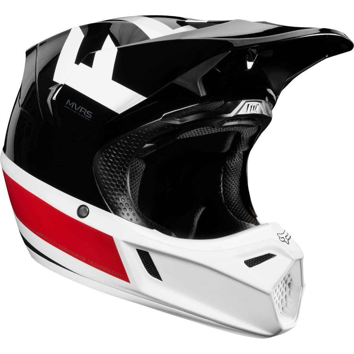 Fox Casque MX V3 MVRS Preest - Black/Red - Limited Edition A1