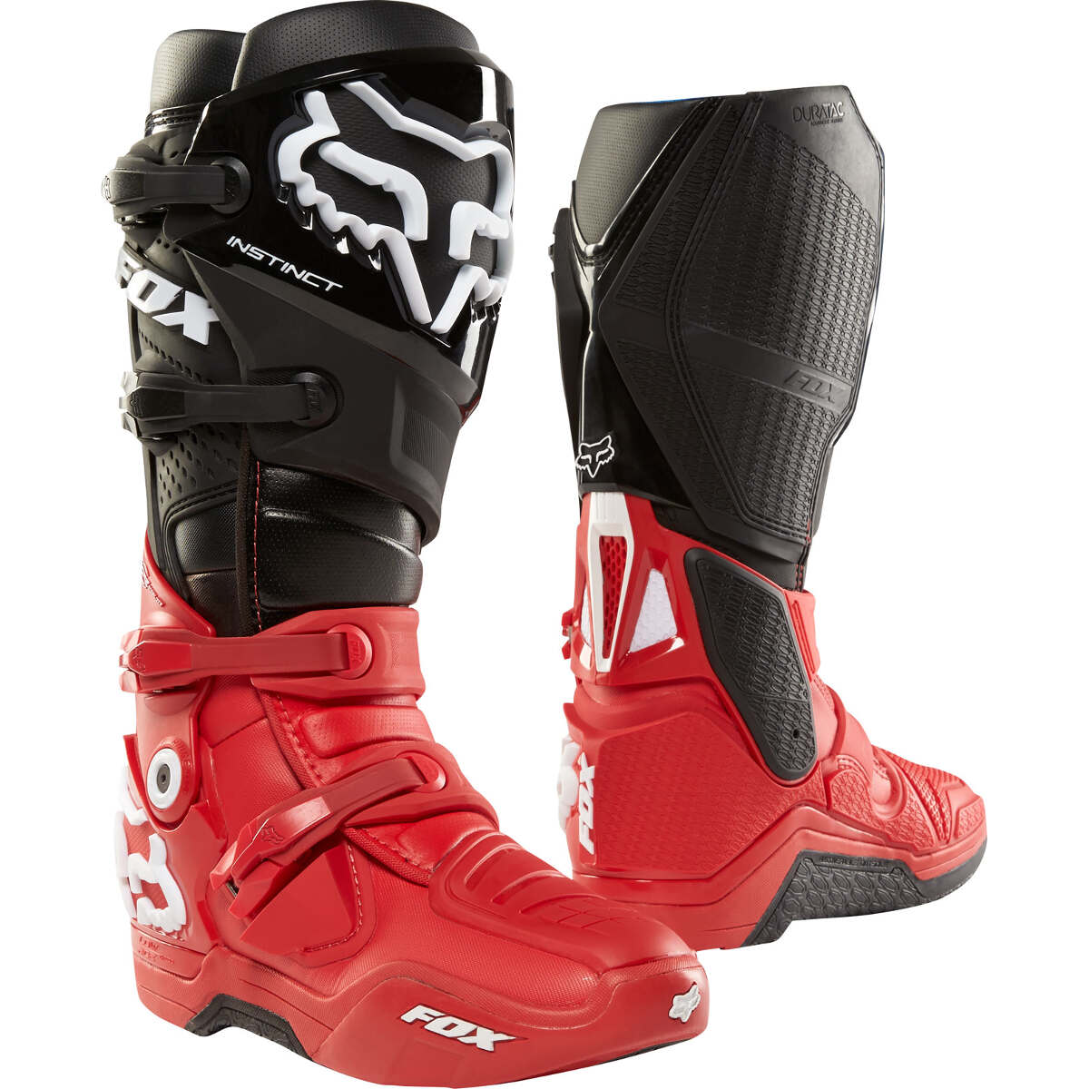 Fox Motocross-Stiefel Instinct Schwarz/Rot - Limited Edition A1