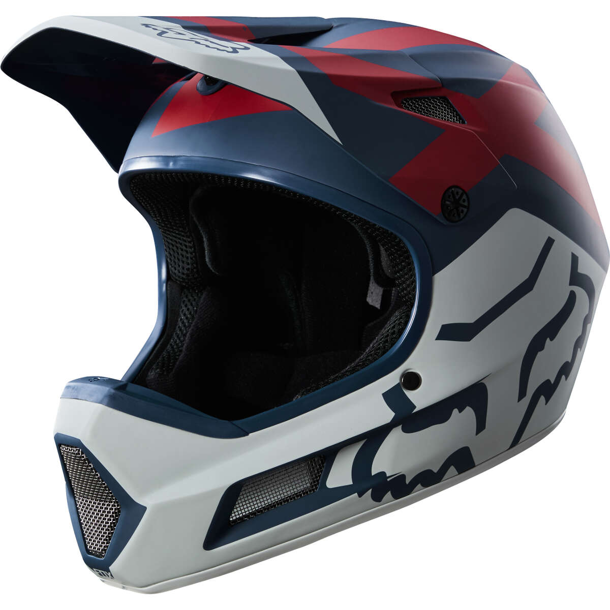 Fox Downhill-MTB Helm Rampage Comp Blau/Rot