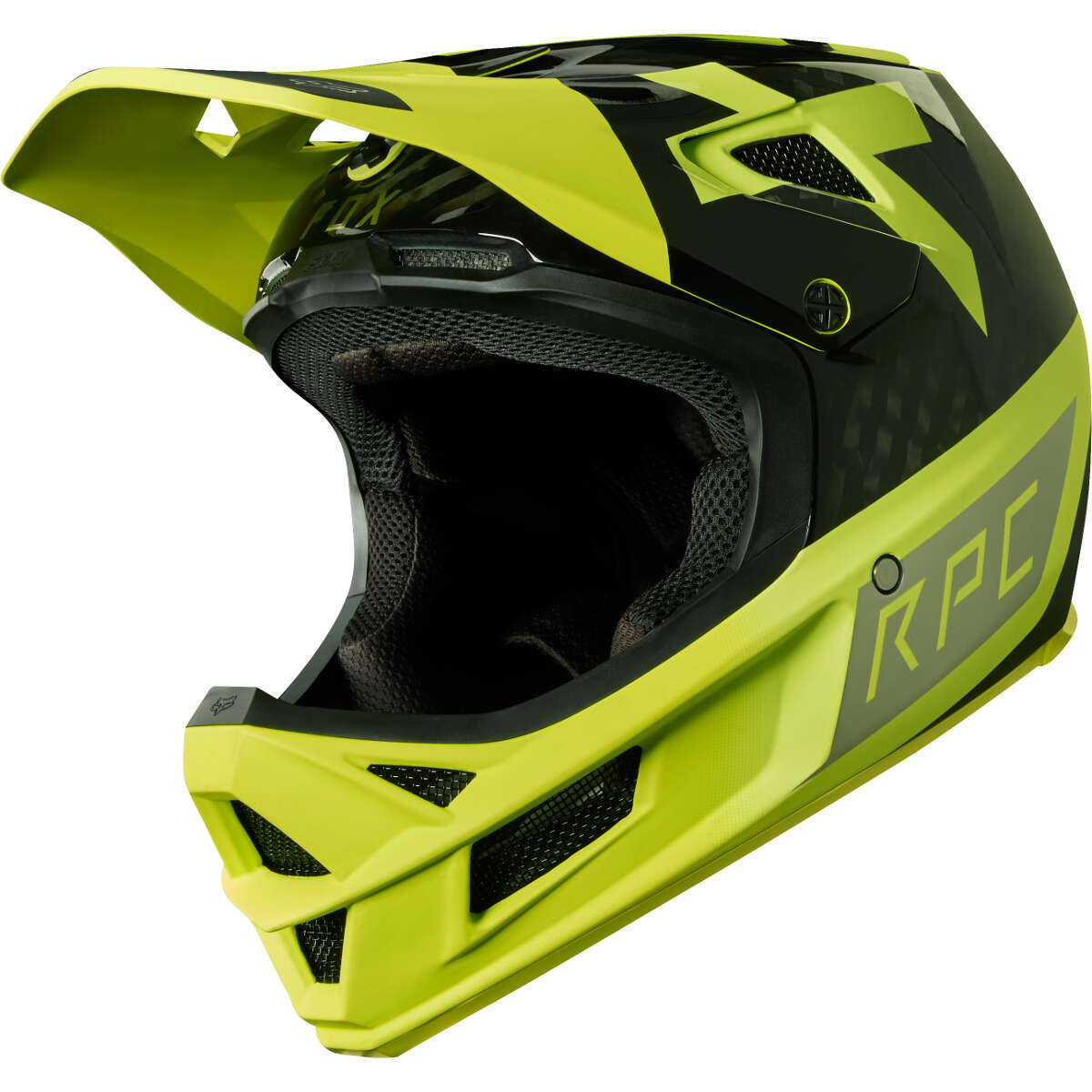 Fox Downhill-MTB Helm Rampage Pro Carbon Preest - Gelb/Schwarz