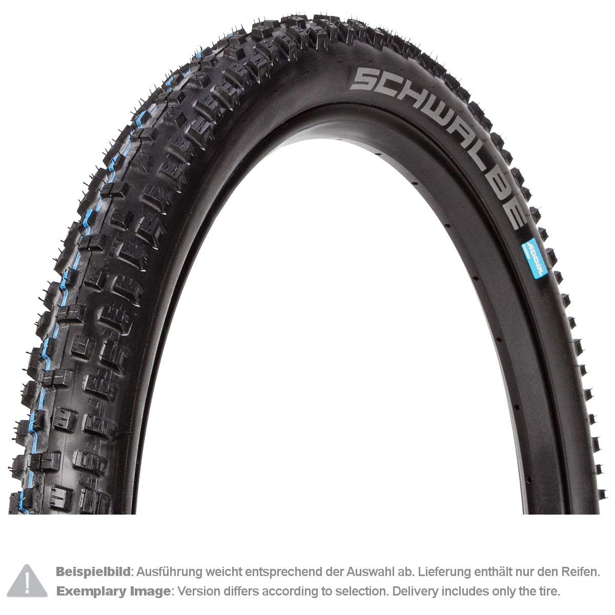Schwalbe MTB Tire Nobby Nic HS 463 Black, 27.5 x 2.25 Inches, LiteSkin, Addix Performance, Wire