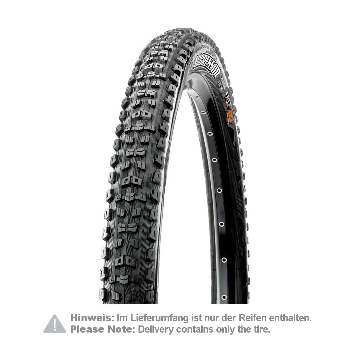 Maxxis MTB Tire Aggressor Black, 26 x 2.30 Inches, Tubeless Ready, EXO Dual, DD, Foldable