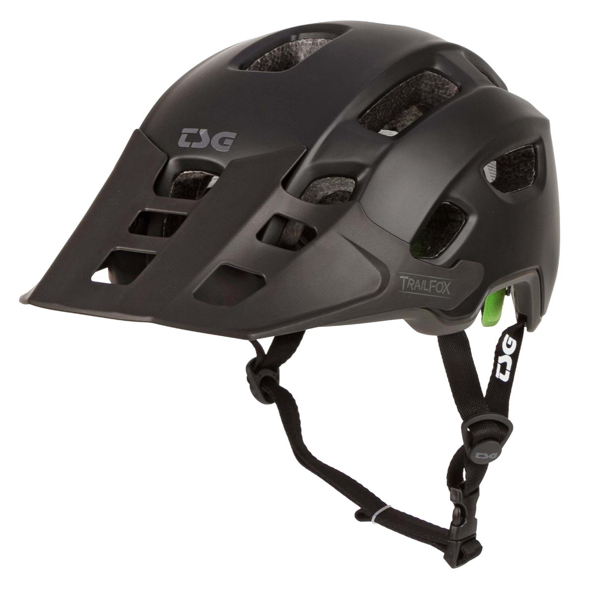 TSG Enduro MTB Helmet Trailfox Solid Color - Satin Black