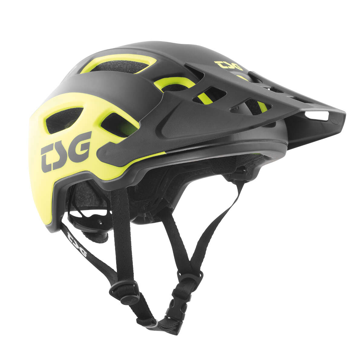 TSG Trail MTB Helmet Trailfox Graphic Design - Sides Acid Yellow/Black