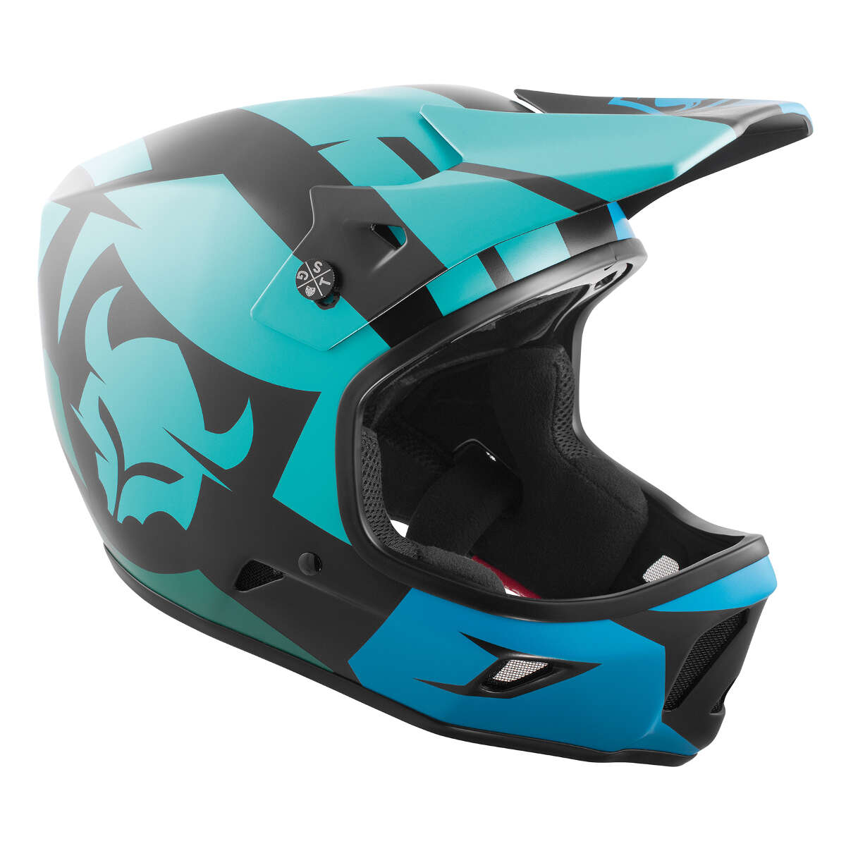 TSG Downhill MTB Helmet Advance Graphic Design - Interval Green Blue