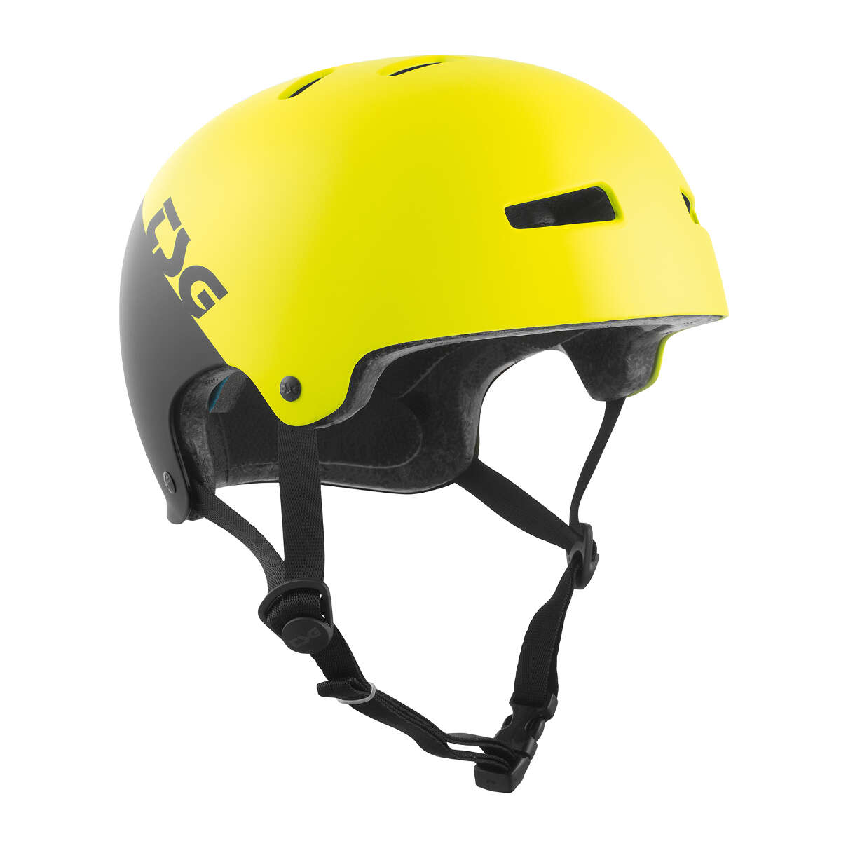 TSG Kids BMX/Dirt Helmet Evolution Youth Graphic Design - Divided Acid Yellow/Black
