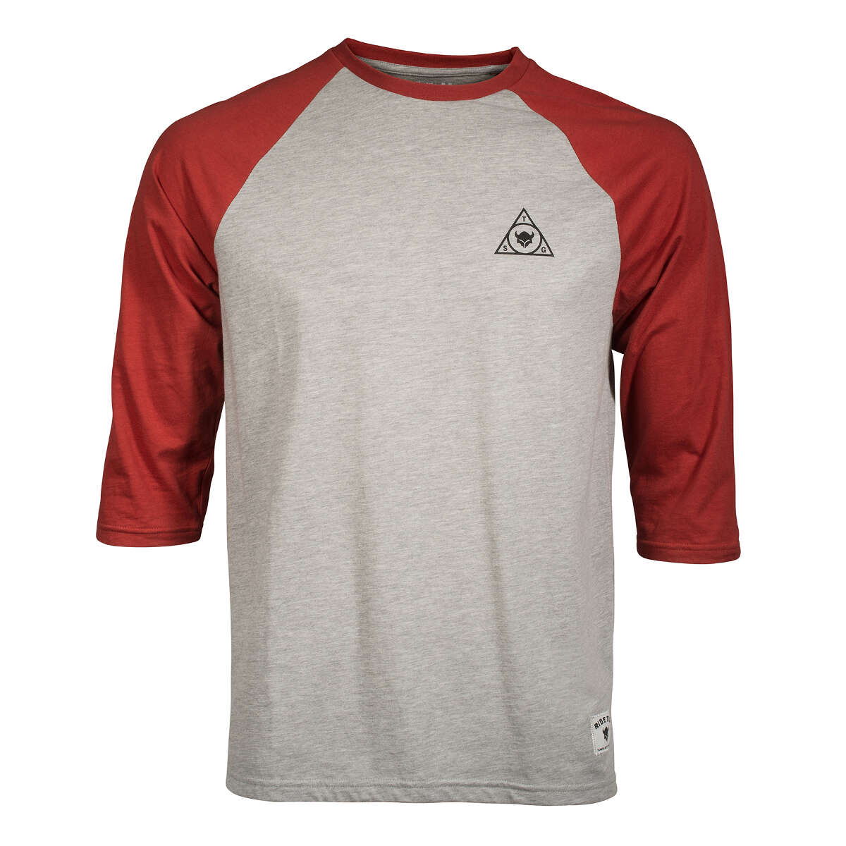 TSG 3/4 Sleeve Shirt Raglan Heather Grey/Red
