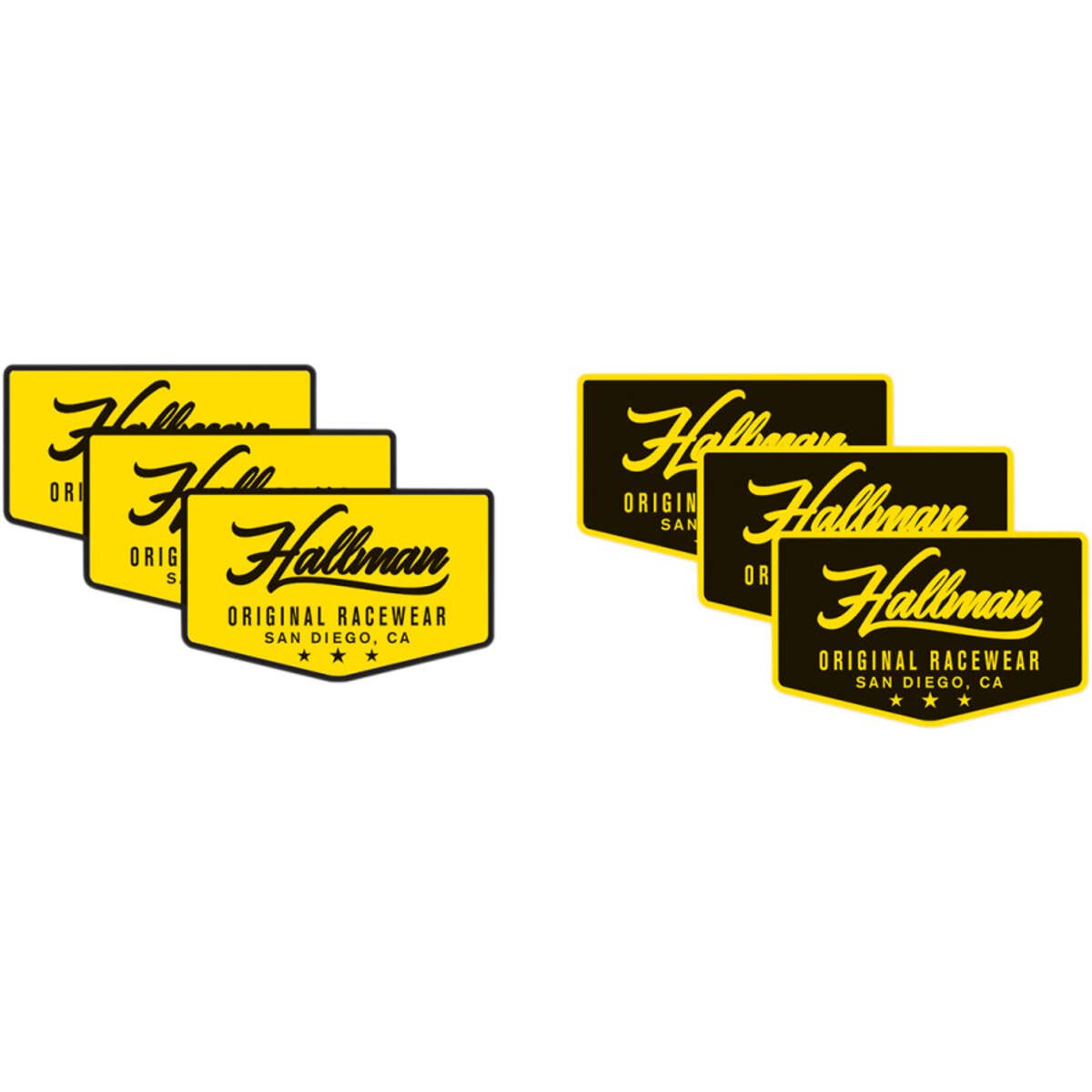 Thor Decals 6-Pack Hallman Black/Yellow