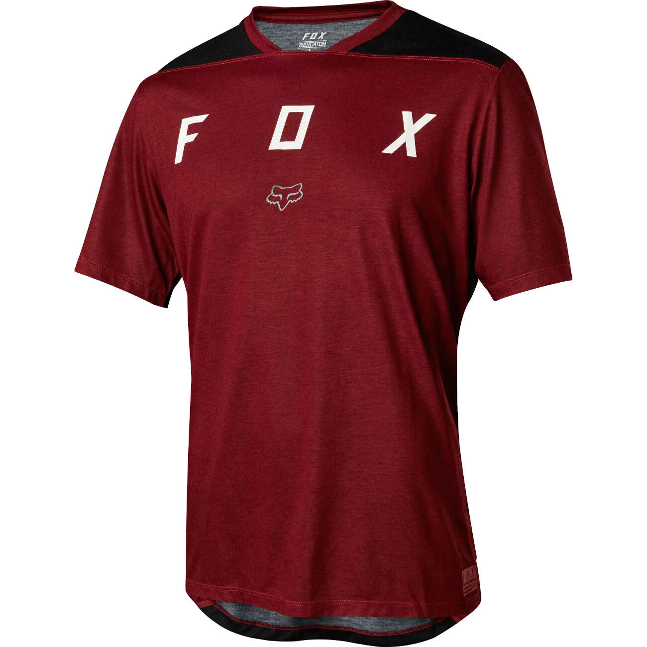 Fox Trail Jersey Short Sleeve Indicator Mash - Dark Red