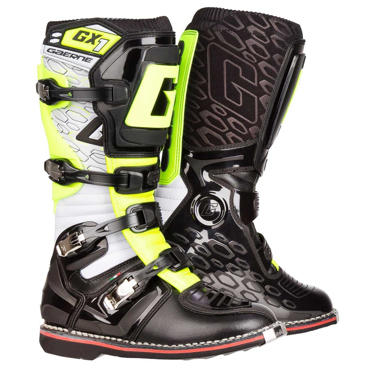 GAERNE GX1 WHITE MX BOOTS GOODYEAR SOLE MOTORCROSS MOTO-X OFF ROAD BOOTS 