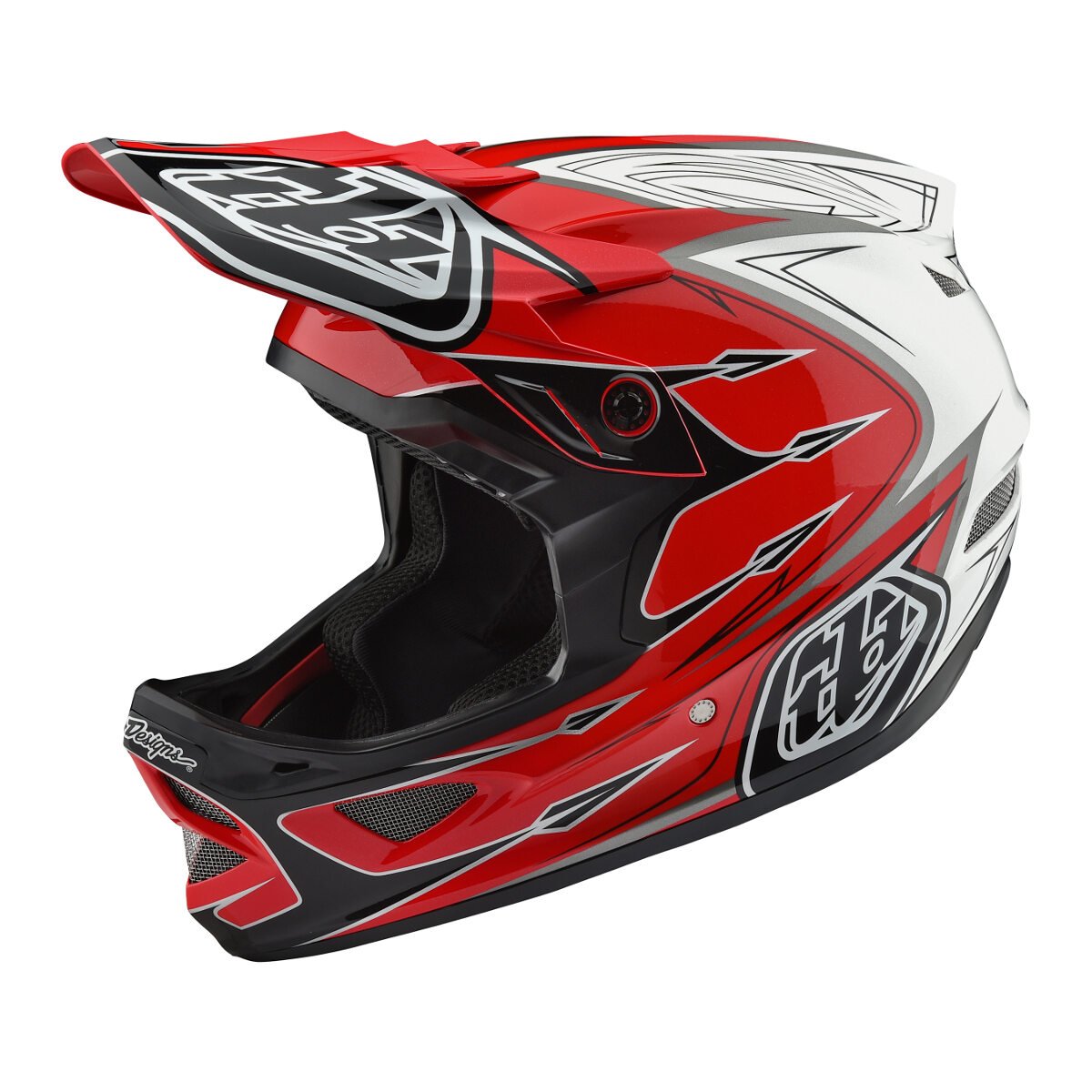 Troy Lee Designs Downhill-MTB-Helm D3 Composite Corona Rot/Weiß