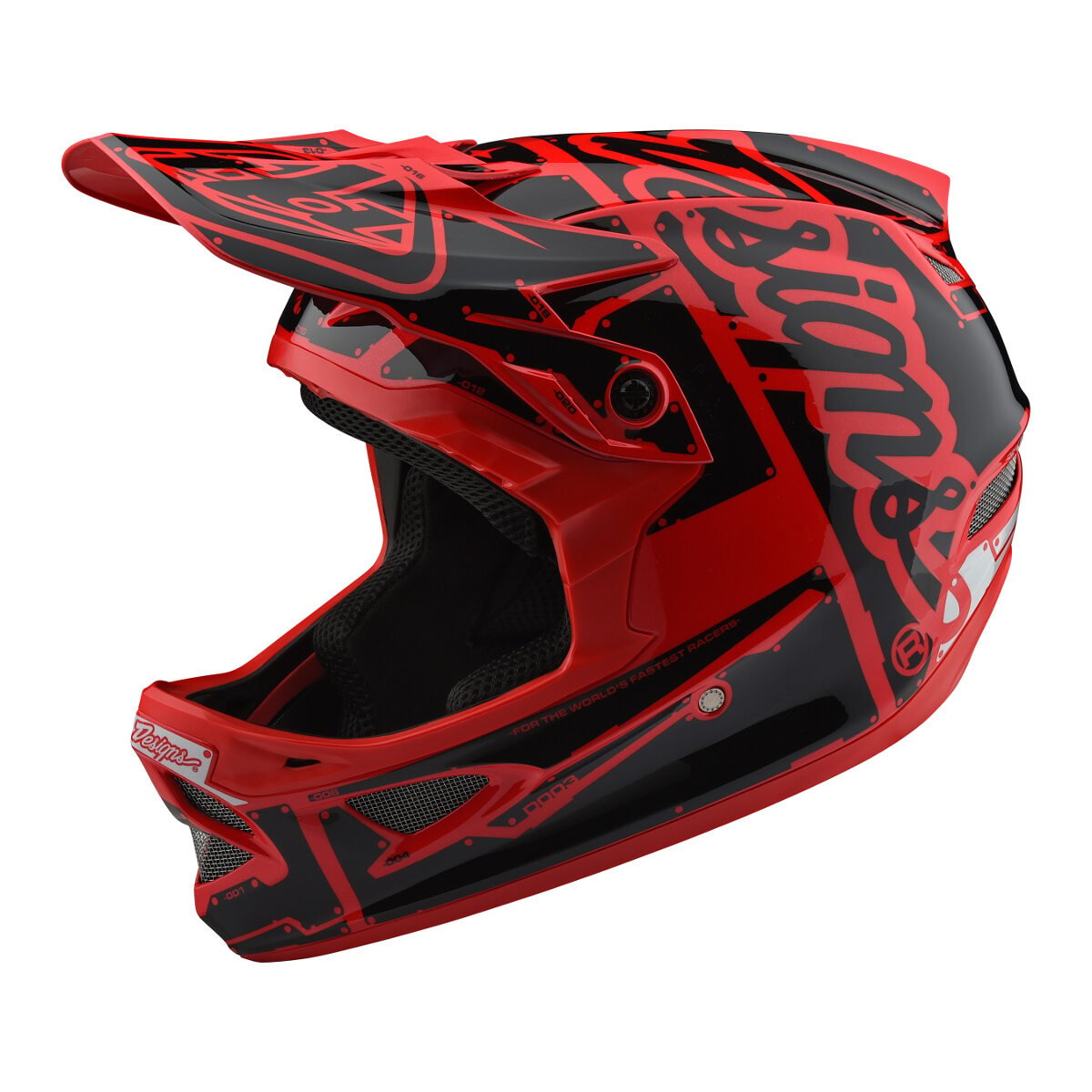Troy Lee Designs Downhill MTB Helmet D3 Fiberlite Factory Red