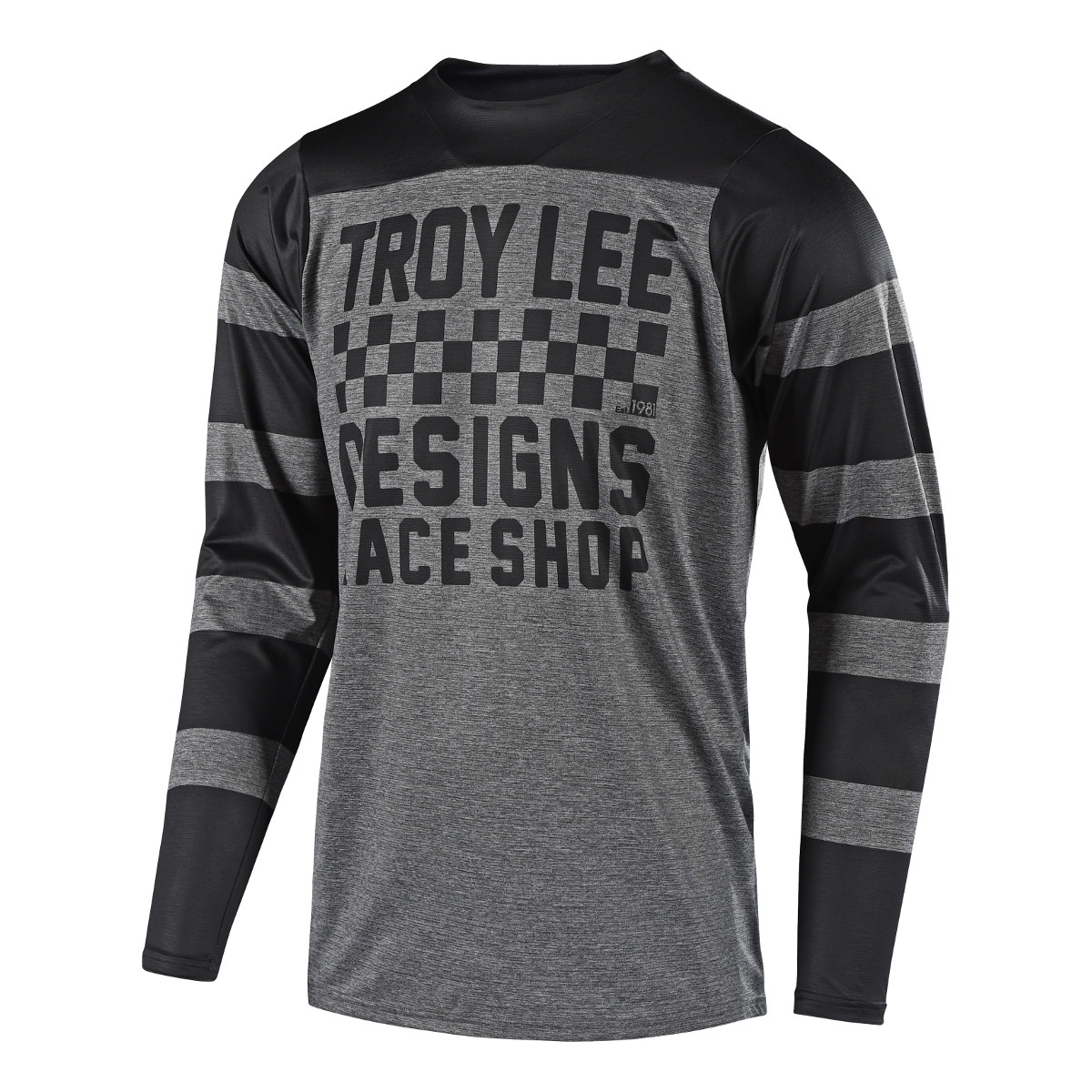 Troy Lee Designs Trail Jersey Skyline Checker - Heather Grey/Black