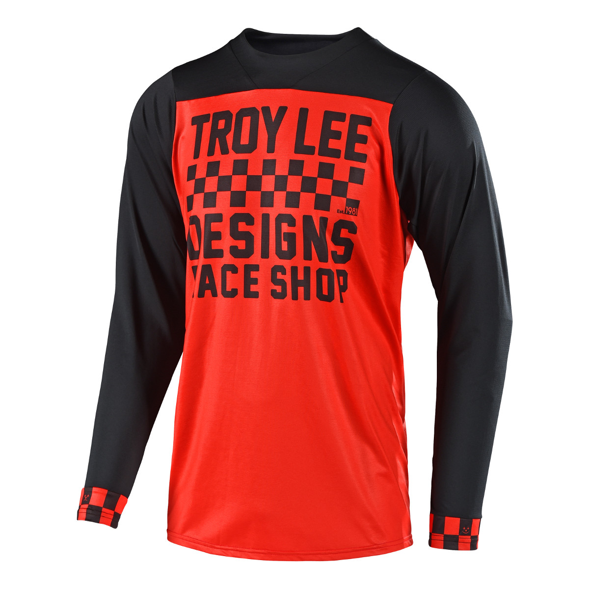Troy Lee Designs Trail Jersey Skyline Checker - Orange/Black