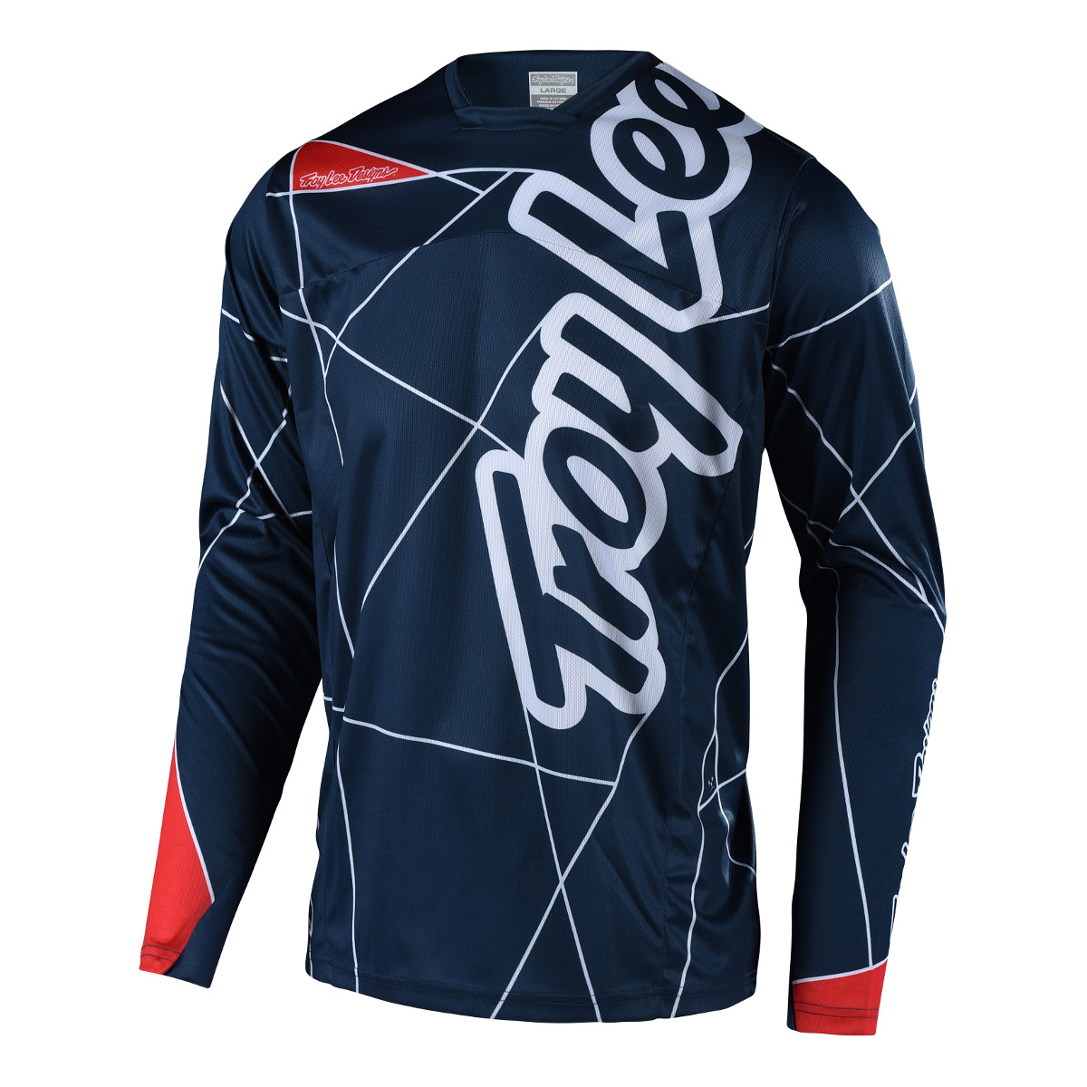 Troy Lee Designs Downhill-Jersey Sprint Metric - Navy/Rot