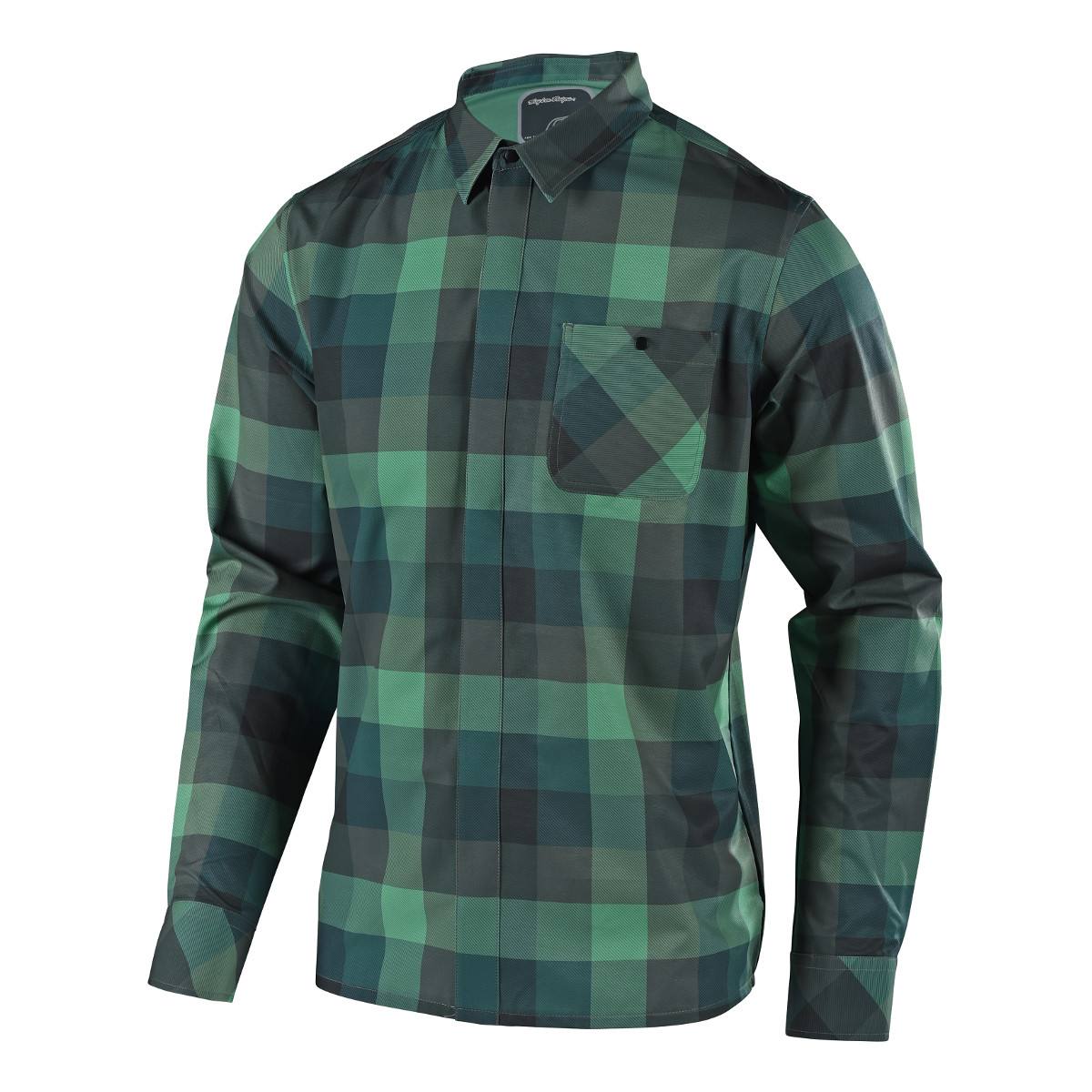 Troy Lee Designs Flannel Shirt Long Sleeve Grind Deep Forest