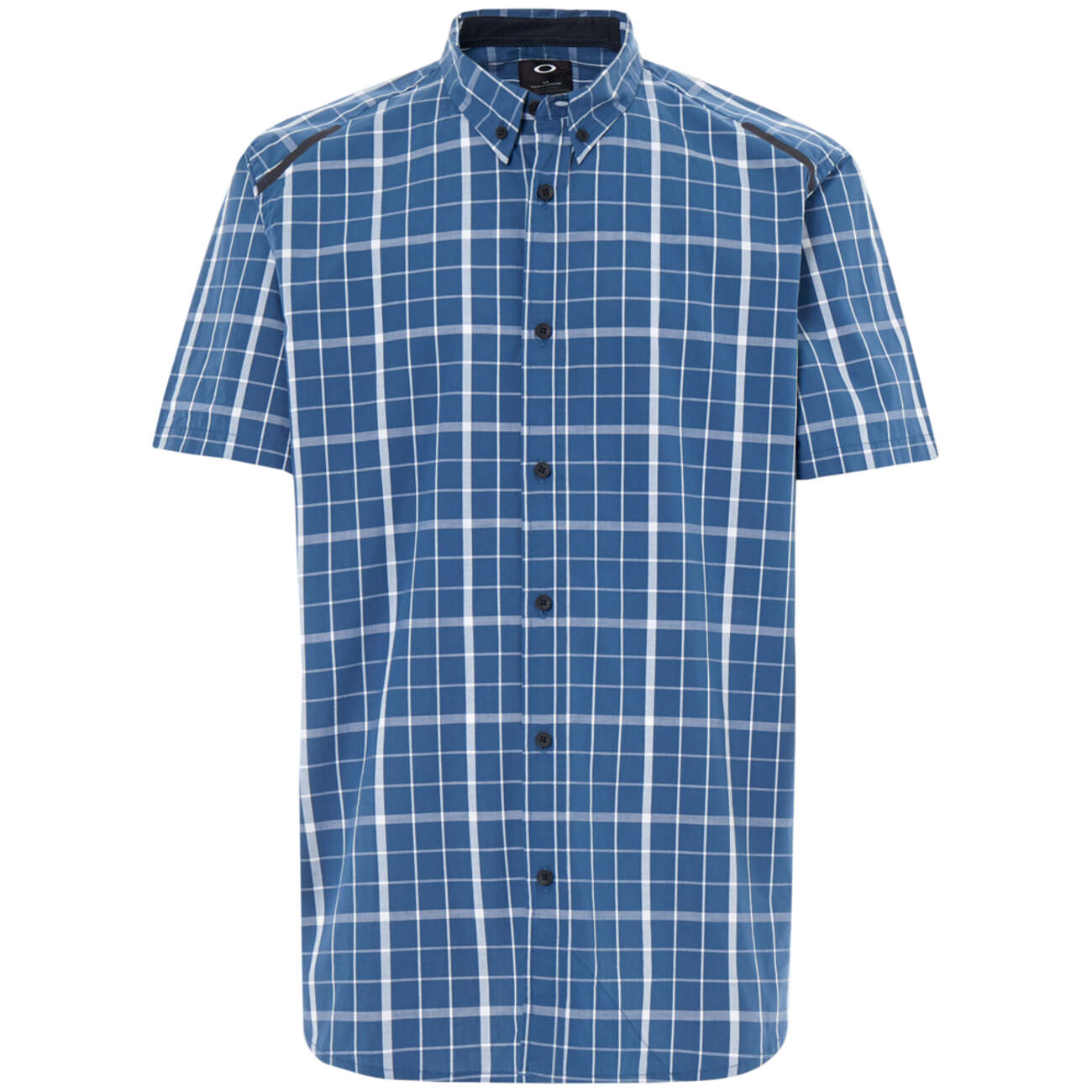 Oakley Short Sleeve Shirt Local Plaid Ensign Blue