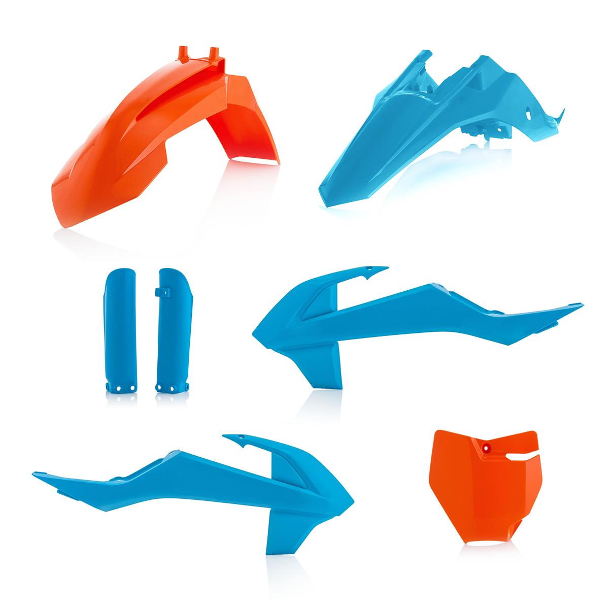 Acerbis Kit Plastique complet Full-Kit KTM SX 65 16-18, Orange/Bleu