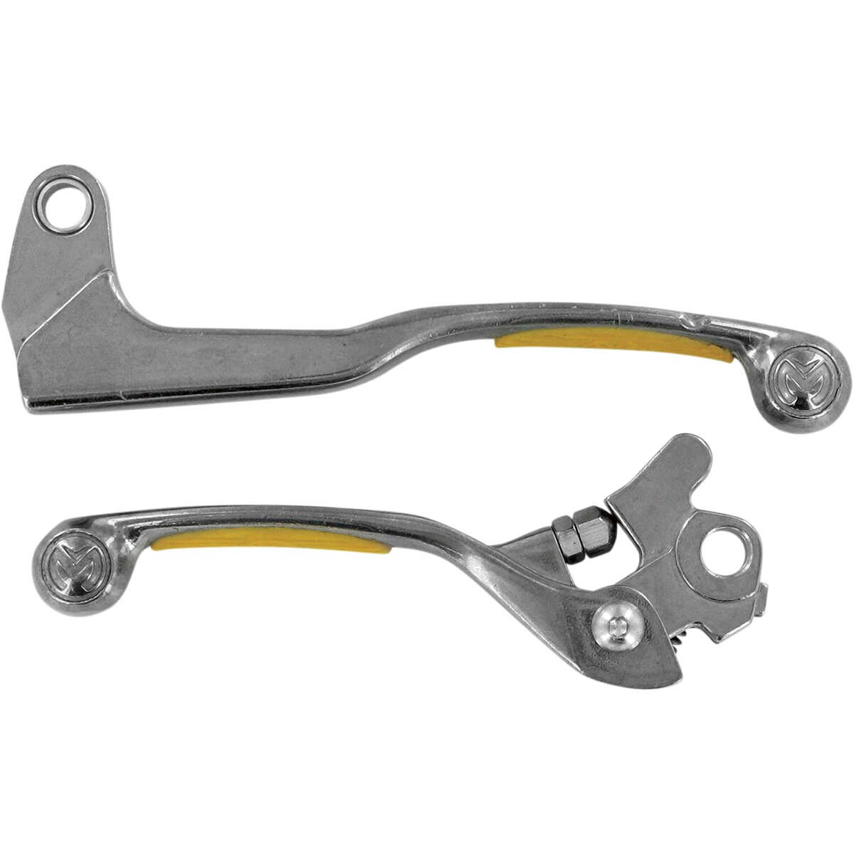 Moose Racing Brake-/Clutch Lever Set Competition Suzuki RM 125/250 04-10, RM-Z 250 08-14, RM-Z 450 08-15, Polished/Yellow