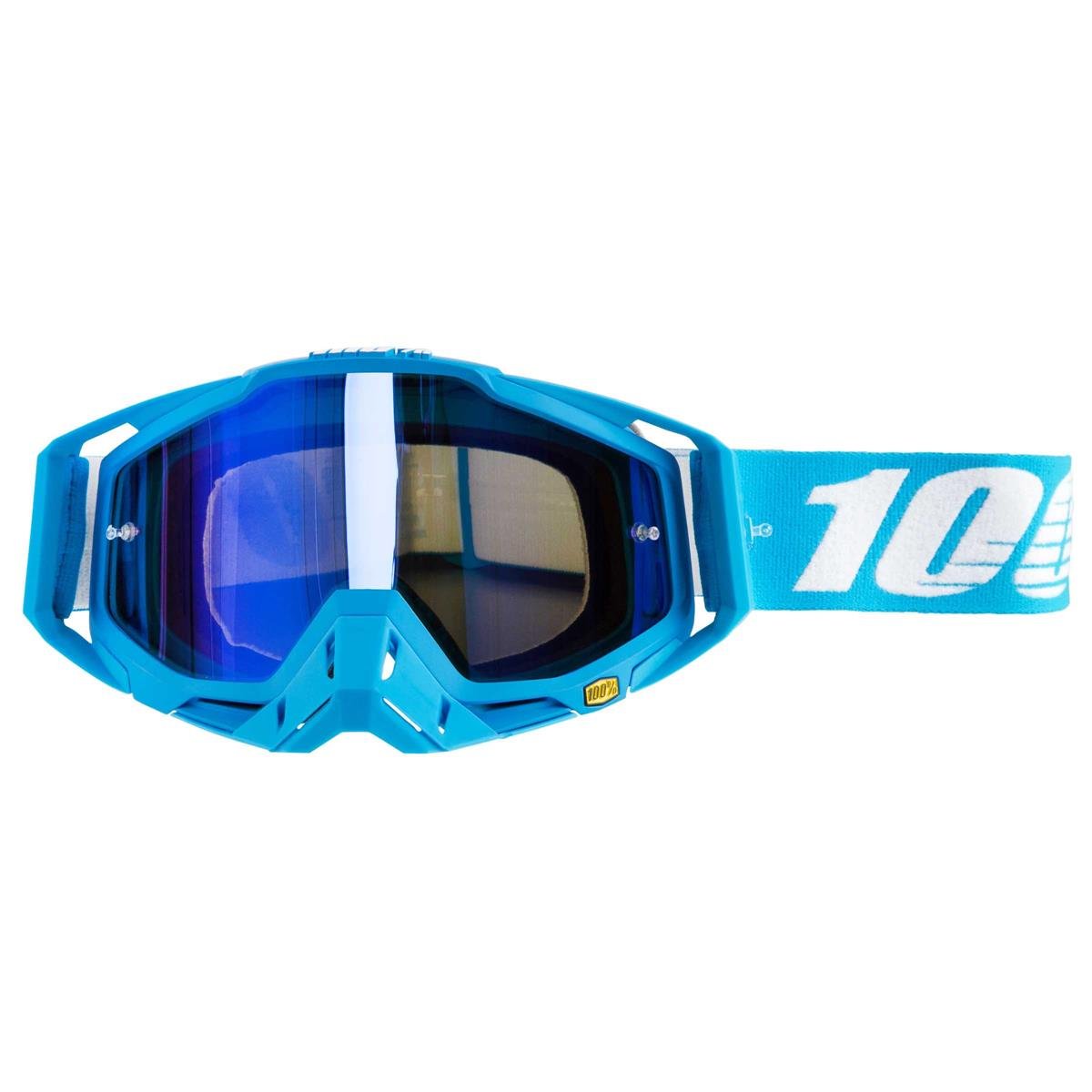 100% Crossbrille Racecraft Monoblock - Blau verspiegelt