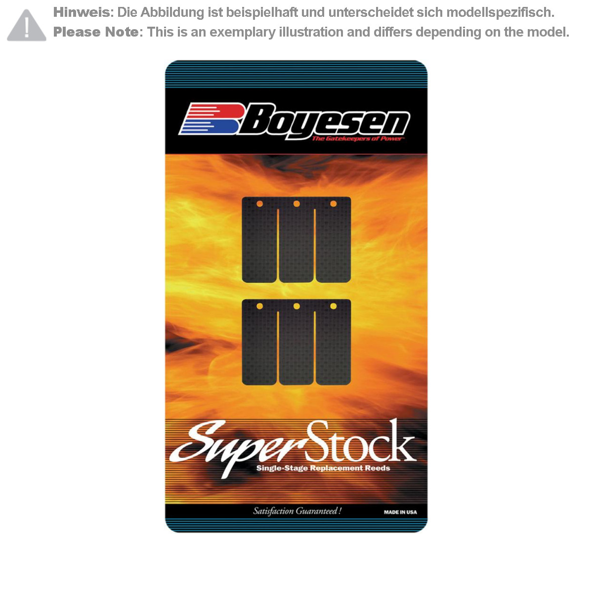 Boyesen Clapets pour Boîte à Clapet Super Stock Yamaha YZ 125 94-00, Carbon