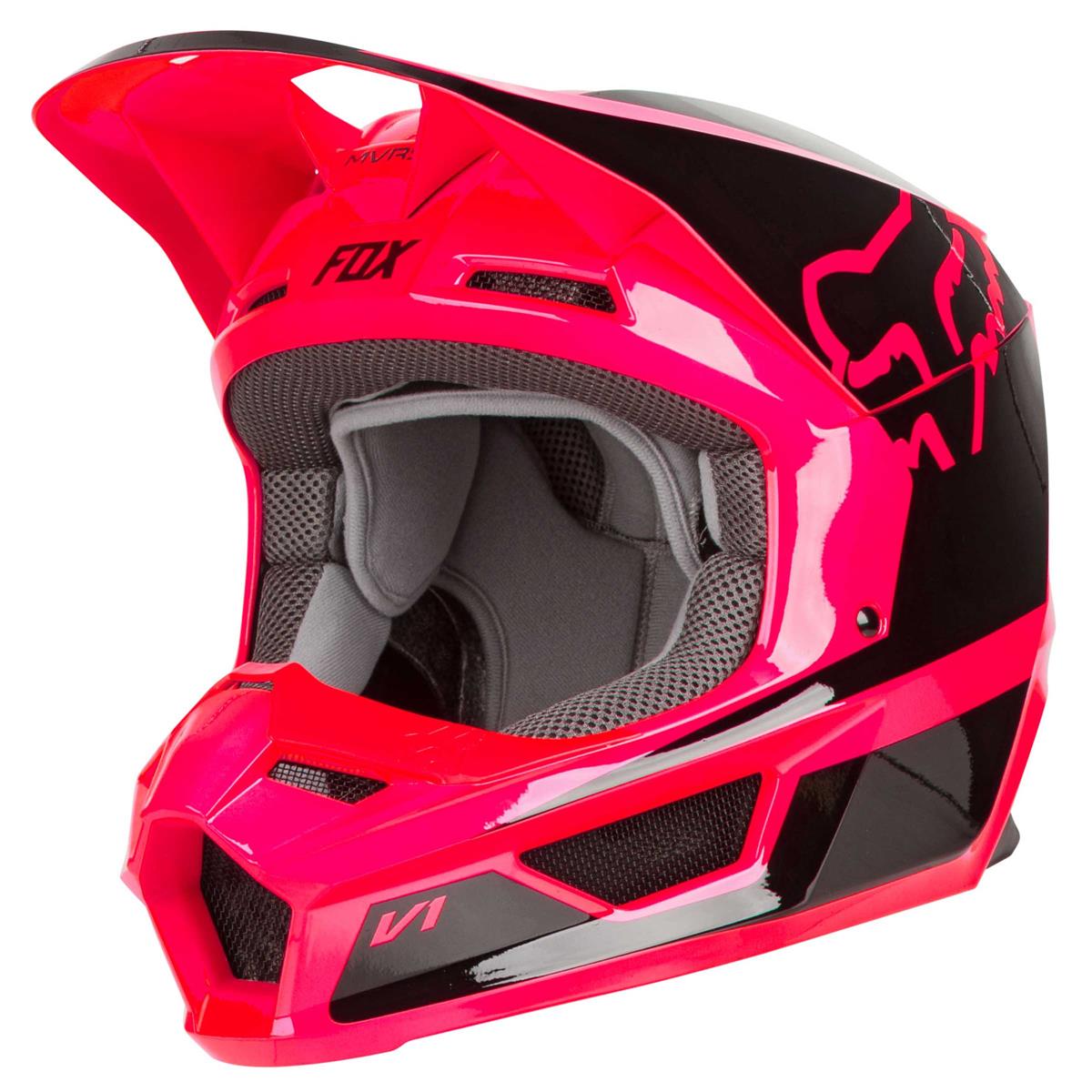 Fox MX Helmet V1 Przm - Black/Pink