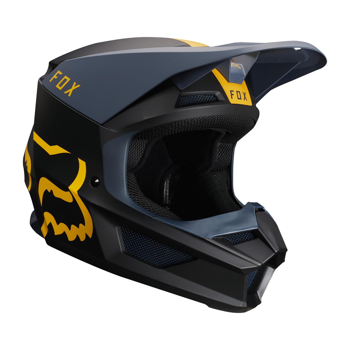 Fox Helmet V1 Mata - Navy/Yellow