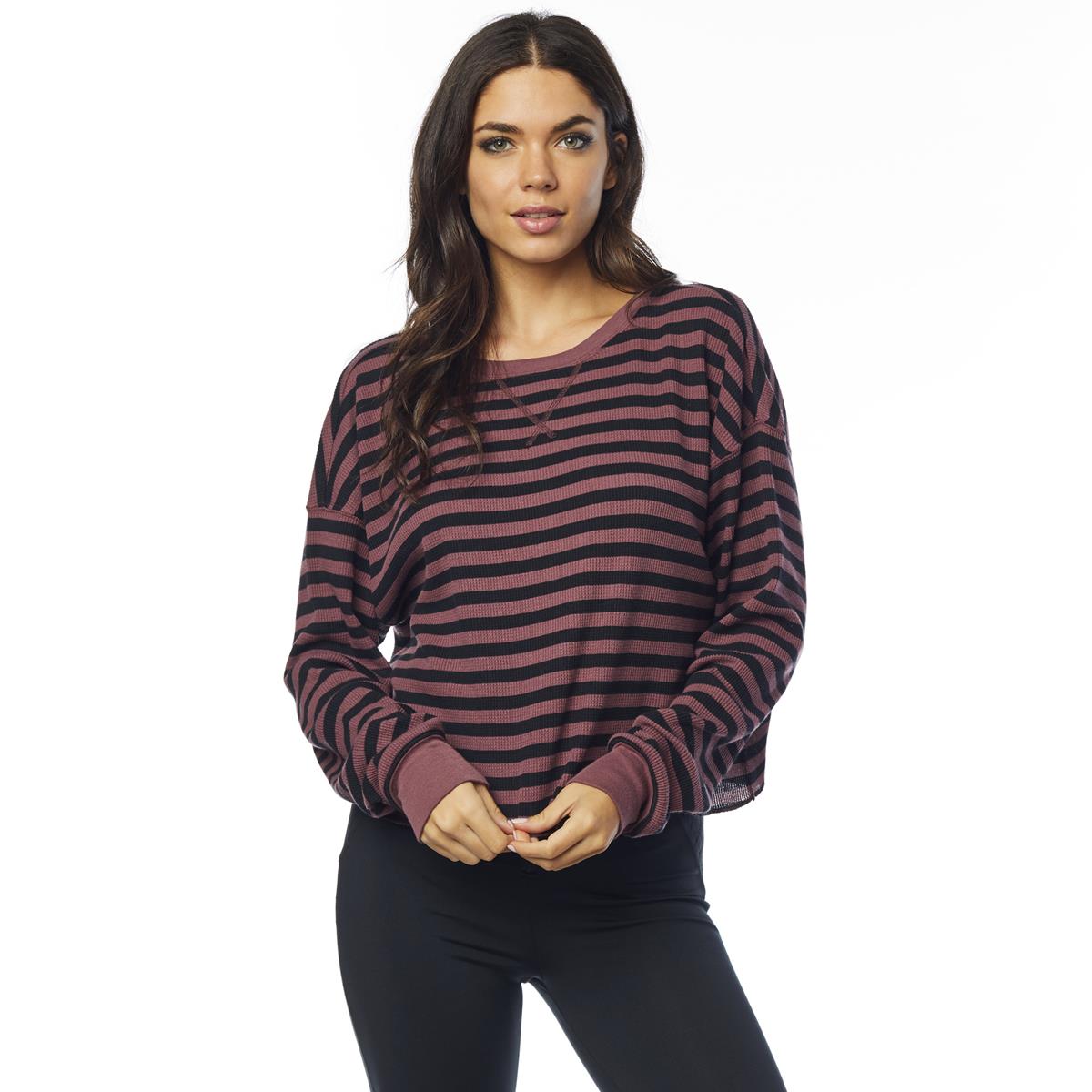 Fox Girls Longsleeve Shirt Striped Out Thermal Rose
