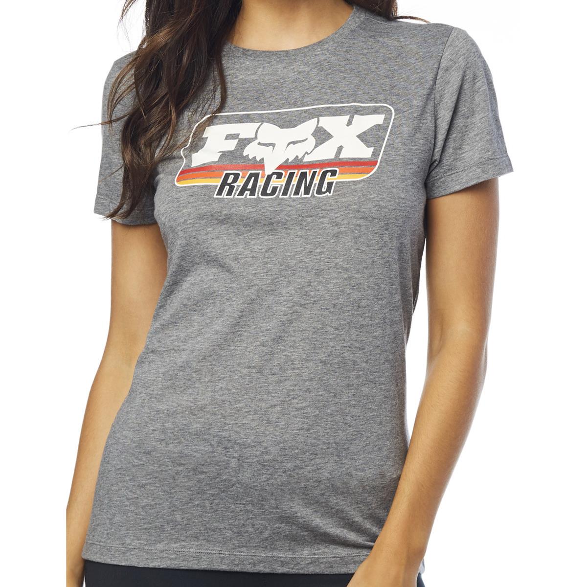 Fox Femme T-Shirt Retro Fox Heather Graphite