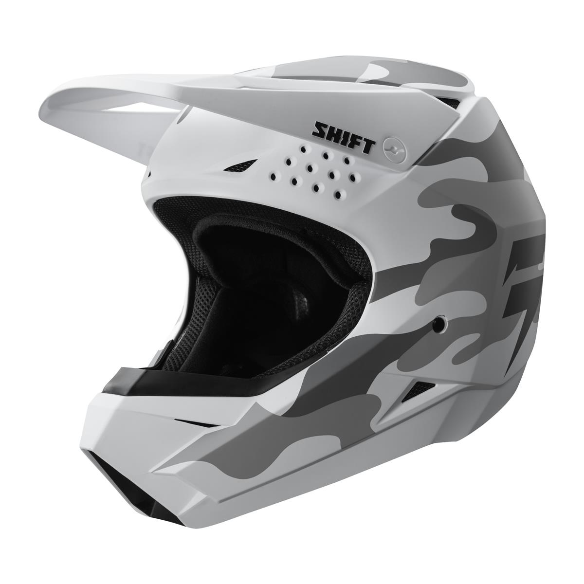 Shift Motocross-Helm Whit3 Label Weiß/Camo