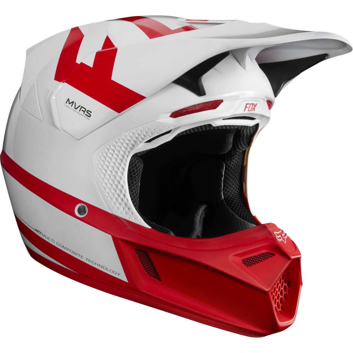 Fox Helm V3 MVRS Preest - Weiß/Rot - Limited Edition Indianapolis
