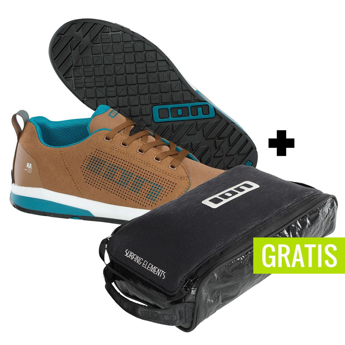 ION MTB Shoes Raid_Amp Single Malt + free shoe bag