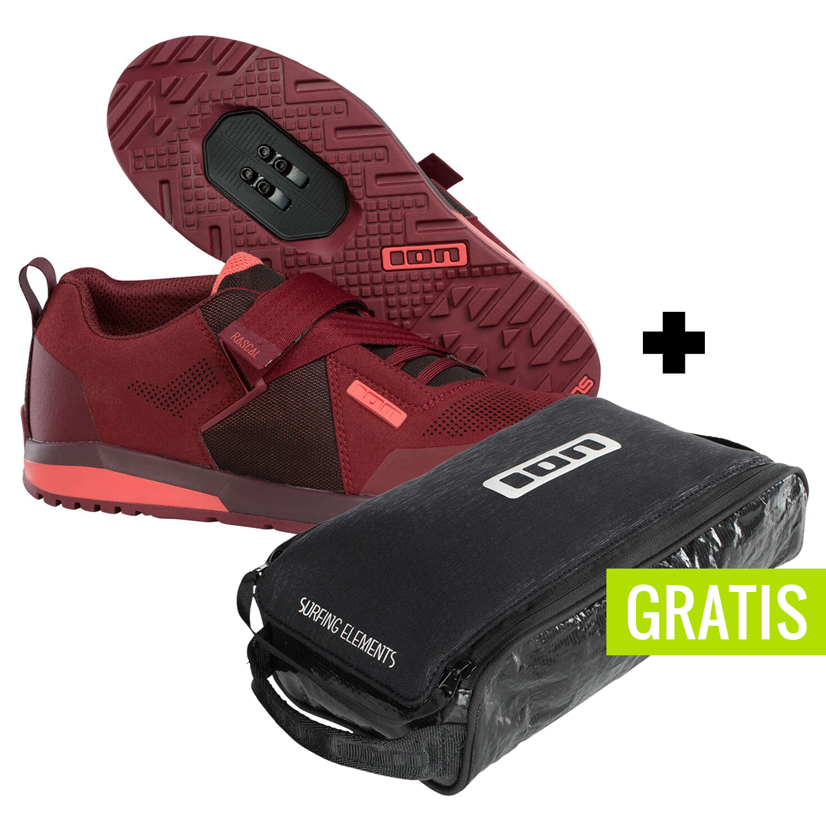 ION Chaussures VTT Rascal Ruby Rad + free shoe bag